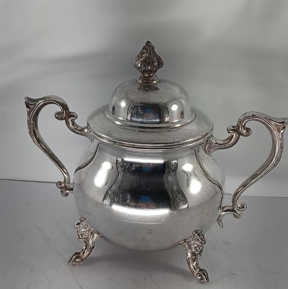 Silver Plated On Copper Sheridan Sugar Cube Holder